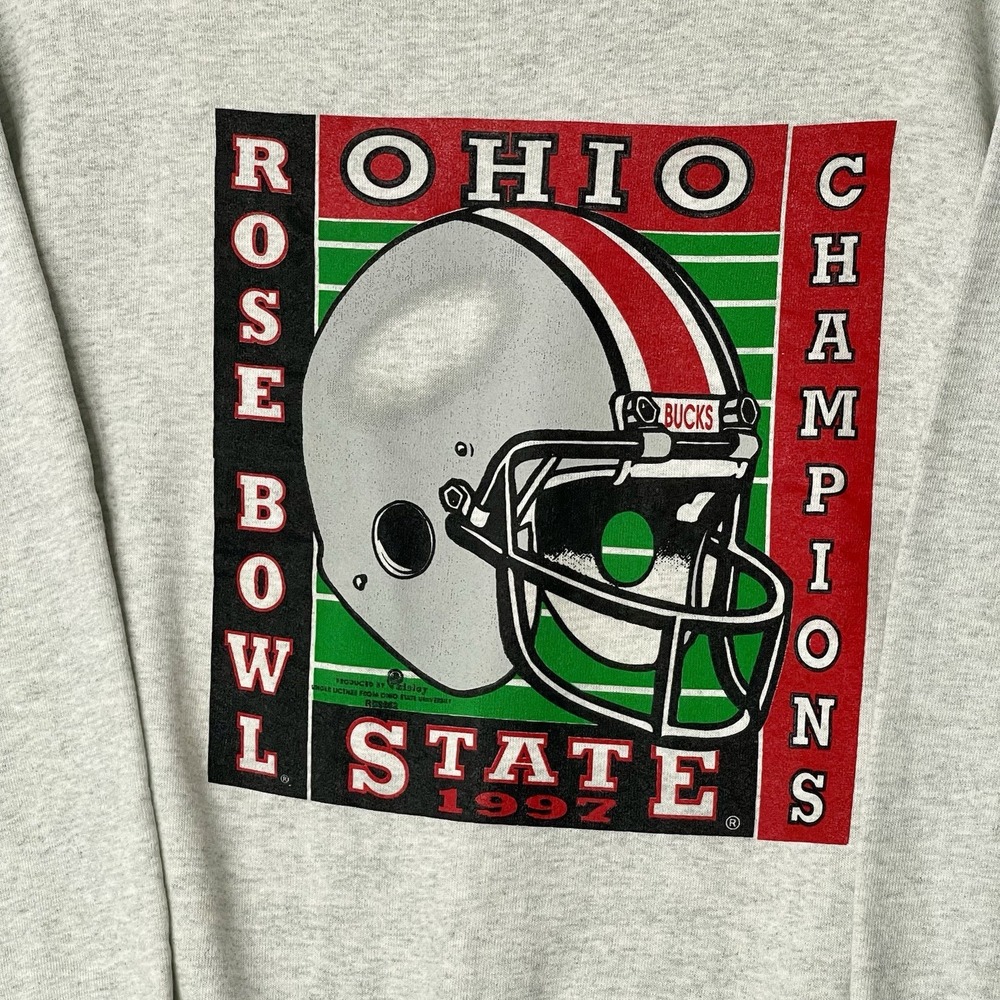 Vintage Ohio‎ State Buckeyes Sweatshirt 1997 Rose Bowl Champions Adult Sz Medium